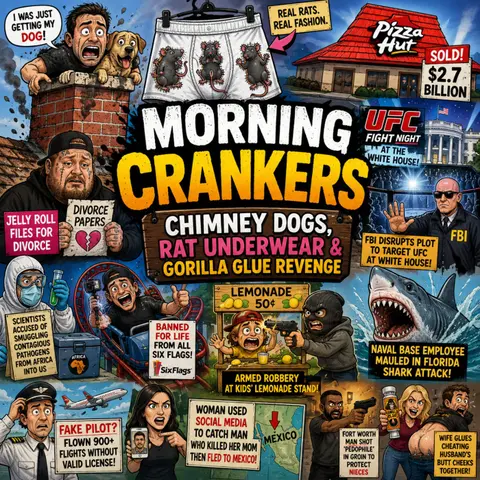 182: Morning Crankers: Chimney Dogs, Rat Underwear & Gorilla Glue Revenge