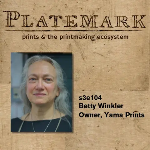 s3e104 carborundum collagraphy with Betty Winkler