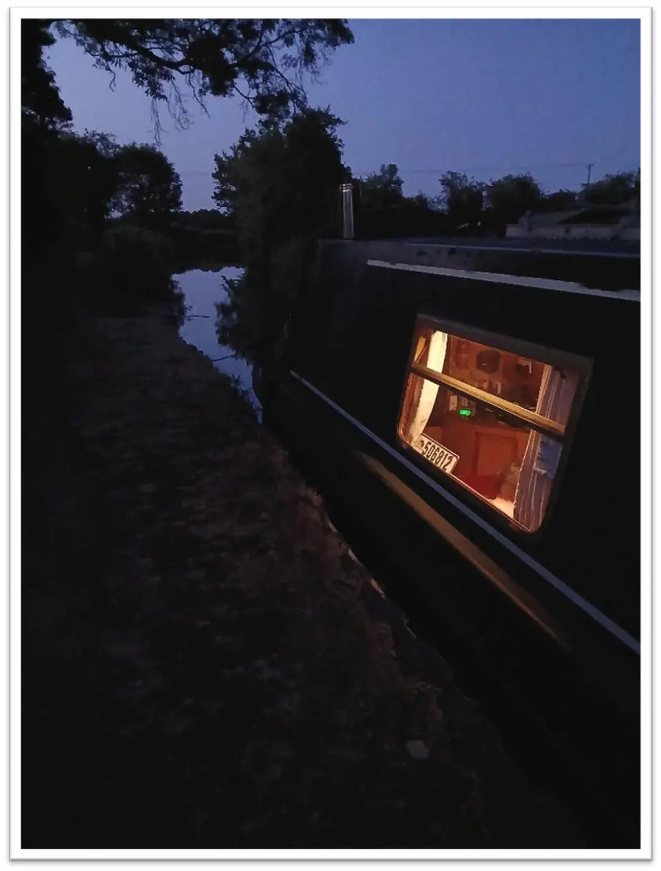 Night 1 (comp).jpg The NB Erica tied up for the night in the gathering darkness