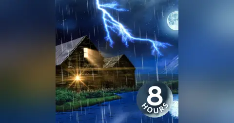 Thunderstorm & River Sounds for Sleeping | 8 Hours