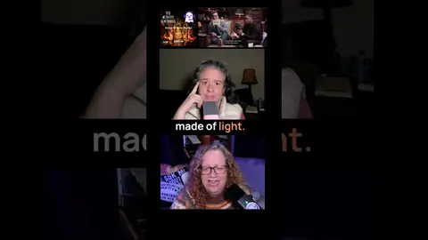 Friendly Grannie Made of Light