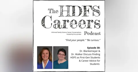 30: Dr. Blankemeyer & Dr. Walker Discuss Finding HDFS as First-Gen Students & Career Advice for Students