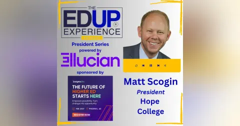 The Answer to Our Hopelessness Is Not Technology - with Matt Scogin, President, Hope College
