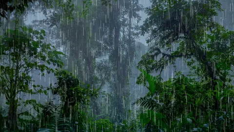 Rain Sounds for Sleeping | Fall Asleep to Rain in a Dense Rainforest