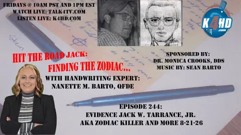Episode 244: Evidence Jack W. Tarrance, Jr. aka Zodiac Killer and More