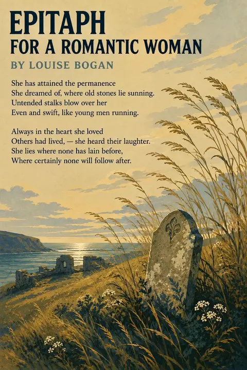 "Epitaph for a Romantic Woman" by Louise Bogan
