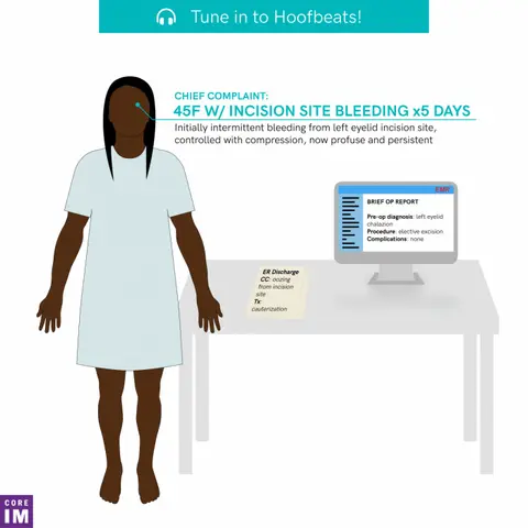#46 A 45F with Persistent Bleeding: Hoofbeats Segment