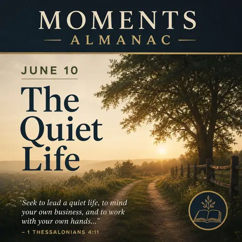 June 10, 2026 | Moments Almanac |  Quiet