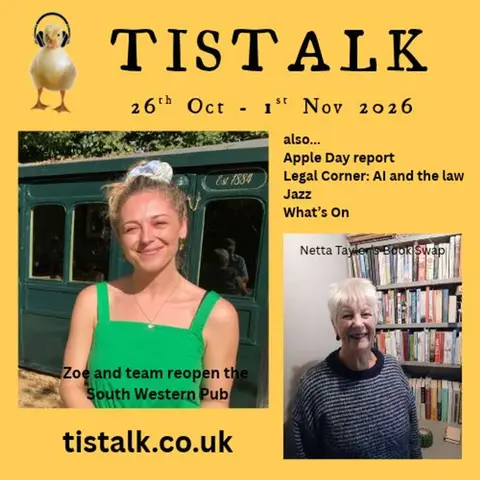 TisTalk 26th Oct - 1st Nov 2026. E6S13. South Western Pub, Apple Day, Fonthill Book Swap, Legal, Jazz.