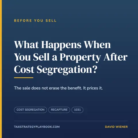 What Happens When You Sell a Property After Cost Segregation?