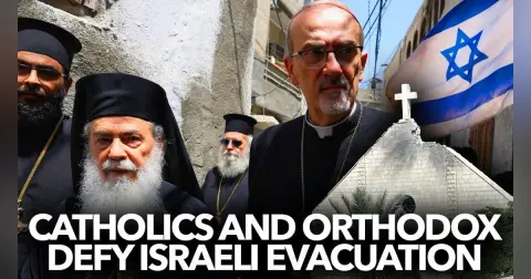 1244: Catholic and Orthodox Clergy defy Israeli Evacuation
