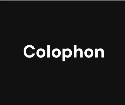 New Website Addition: Our Colophon