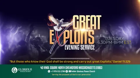 DAY 168 Great Exploits Evening Service