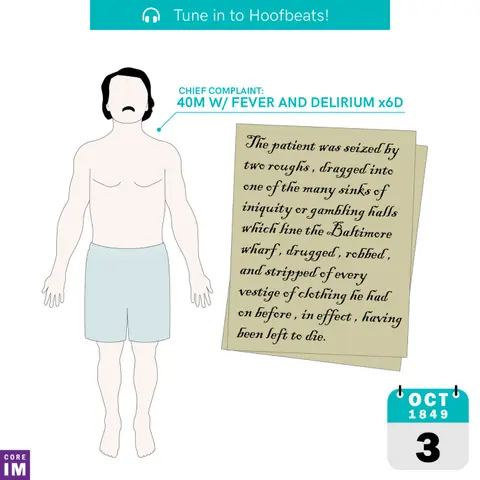 #70 A 40M with Fever and Confusion from the 19th Century: Hoofbeats Segment