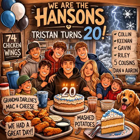 Tristan Turns 20 — Wings, Thunder, Cake, and a House Full of Family