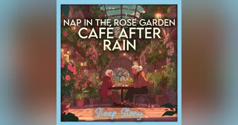 The Coziest Sleep Story for Adults 🌹 Fall Asleep in a Magical Rose Garden Café After Rain | Bedtime Story for Grown Ups, Deep Sleep, Relaxing Rain Sounds & Soothing Narration