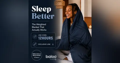 The Missing Piece for Better Sleep | Baloo Living Weighted Blanket + Soft Rainstorm | Sleep Sound (12 Hours)