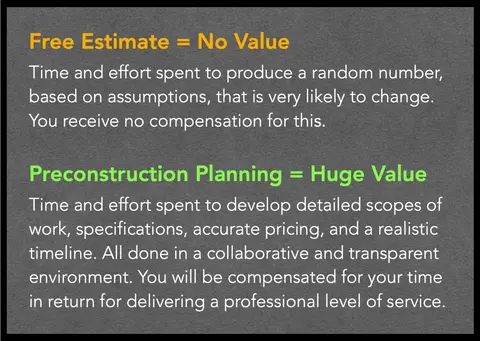 Free Estimate = No Value