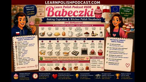 #608 Babeczki - Baking Cupcakes & Kitchen Polish Vocabulary (#40 ReMastered)