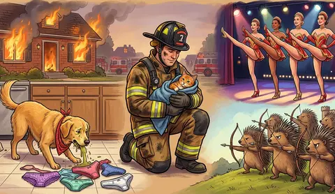 BEHIND THE MIC: Episode 4 -Cat rescued from a house fire, throwing up underwear, porcupine arrows and the Rockefeller Girls