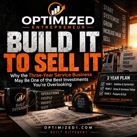 BUILD IT TO SELL IT Why the Three-Year Service Business May Be One of the Best Investments You're Overlooking