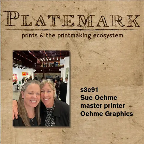 s3e91 watercolor monotypes with artist and printer Sue Oehme