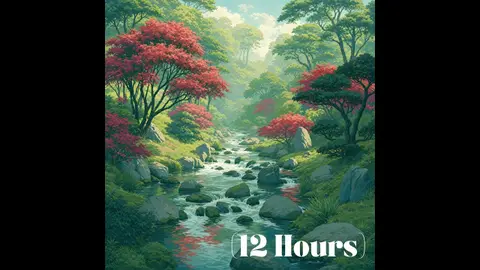 Garden Stream Sounds for Sleep 🌿 Silky Smooth Water Flow | Sleep Sound (12 Hours)
