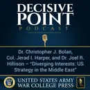 Decisive Point Podcast – Ep 2-03 – Dr. Christopher J. Bolan, COL Jerad I. Harper, and Dr. Joel R. Hillison – “Diverging Interests- US Strategy in the Middle East”