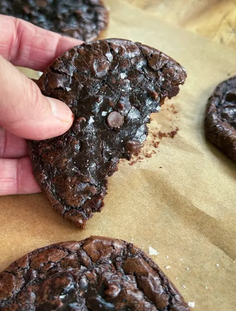Gluten-Free Chewy Chocolate Chip Brownie Cookies