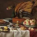 Encore-Still Life with Peacock Pie by Pieter Claesz