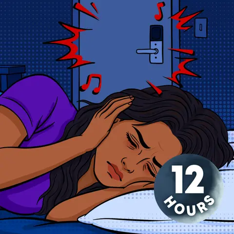 Block Out Noisy Hotel Guests with White Noise for Sleeping 12 Hours