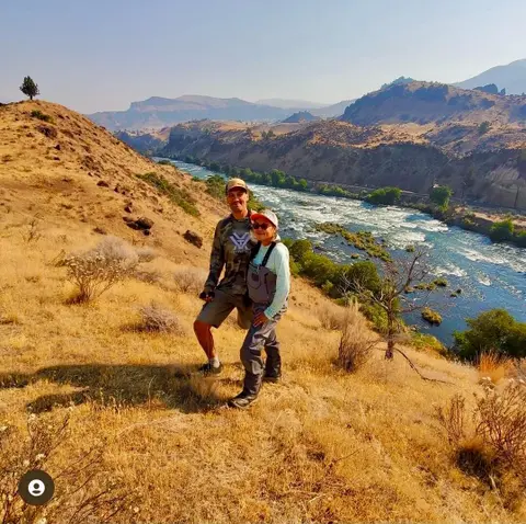River Therapy on the Deschutes River Elke and Alysia Littleleaf