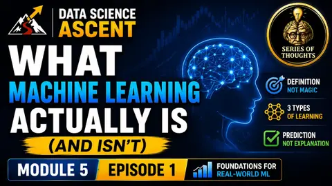What Machine Learning Actually Is (and Isn’t) | ML Foundations | Data Science Ascent M5:E1