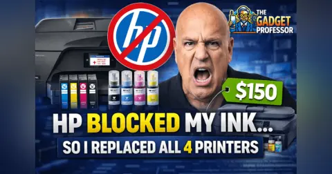 HP Blocked My Ink… So I Replaced All 4 Printers TGP#778