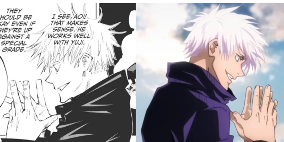 Anime vs manga Gojo anime and Gojo manga