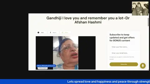 Remembering Gandhi ji on his birth anniversary-By Dr.Afshan Hashmi