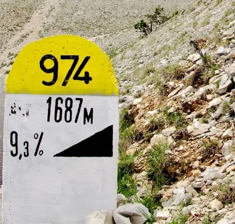 Mont-Ventoux, de andere kant van de kale berg.