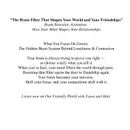 “The Brain Filter That Shapes Your World — and Your Friendships” Brain Reticular Activation: How Your Mind Shapes Your Relationships