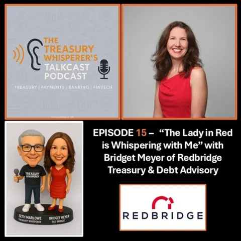 Episode 15 - "The Lady in Red is Whispering with Me" with Bridget Meyer (Redbridge Treasury & Debt Advisory)