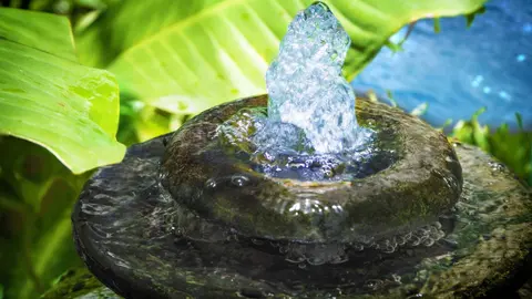 Water Sounds Fountain White Noise | Sleep, Study, Focus | 10 Hours