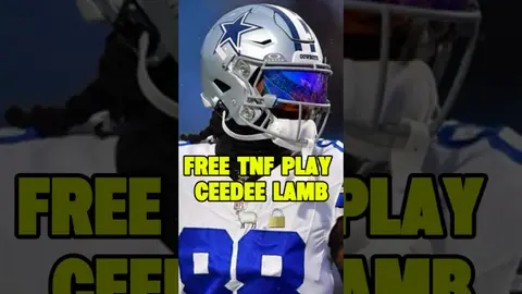 TNF football Cowboys CeeDee Lamb over 81.5 receiving yards.