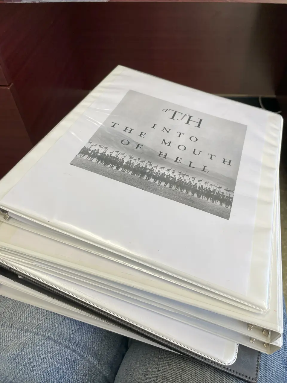 Bound script for this episode showing the title image