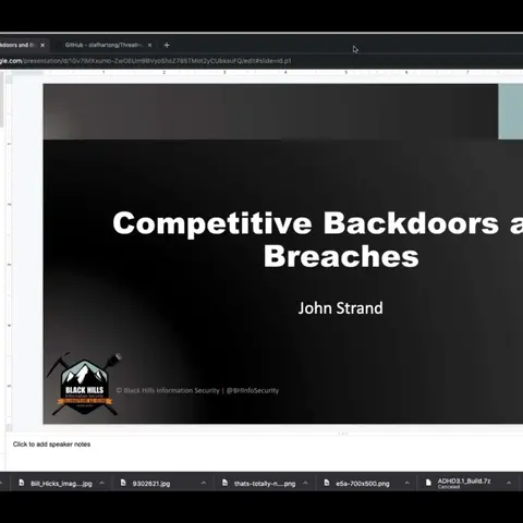 Webcast: Introducing Competitive Backdoors & Breaches and More!