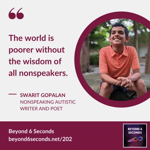 Swarit Gopalan – Nonspeaking autistic writer and poet
