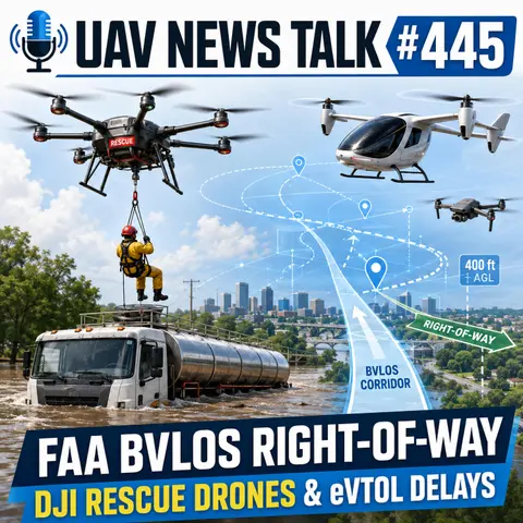 FAA BVLOS Right-of-Way, DJI Rescue Drones, and eVTOL Certification Delays