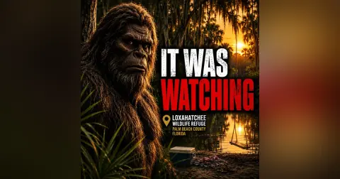 Glowing-Eyed Skunk Ape Stuns Teenagers at Loxahatchee Wildlife Refuge, Florida