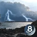 Distant Thunderstorm & Rolling Waves | Sound of Water and Thunder Noise For Sleeping 8 Hours