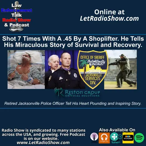 Police Shot Seven Times With A .45 By A Shoplifter.