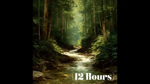Gentle Stream Sounds for Sleep 💧 Splashing Brook Over Stones | Sleep Sound (12 Hours)
