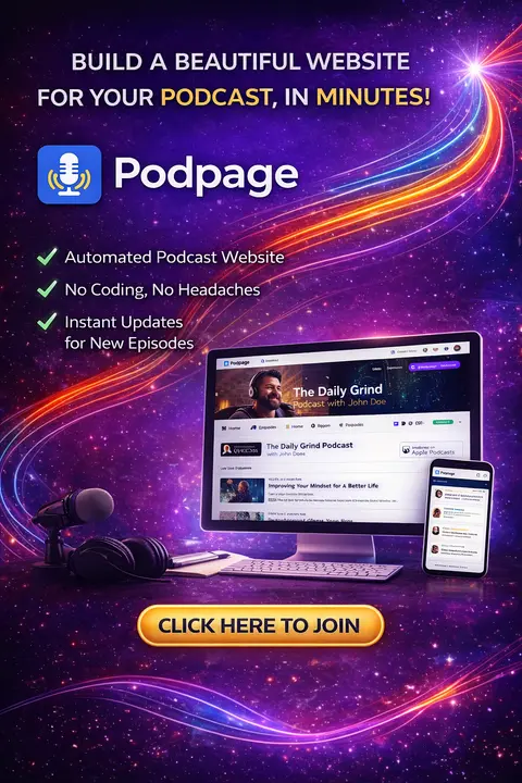 🌐 Your Podcast Deserves a Professional Website — Built in 5 Minutes with Podpage